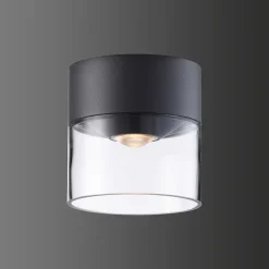 Plafonnier Exterieur Lcd 5068 Led Noir, 1 Lumiere