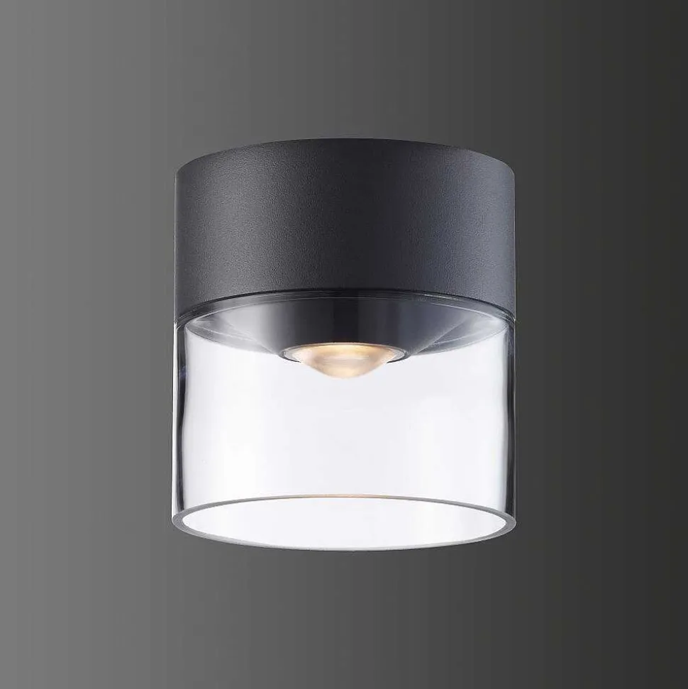 Plafonnier Exterieur Lcd 5068 Led Noir, 1 Lumiere