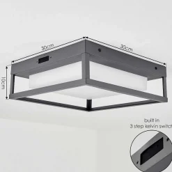 Plafonnier Exterieur Nonza Led Anthracite, 1 Lumiere