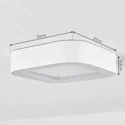 Plafonnier Exterieur Paleroo Led Blanc, 1 Lumiere