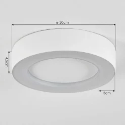 Plafonnier Exterieur Paleroo Led Blanc, 1 Lumiere