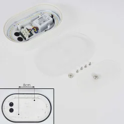 Plafonnier Exterieur Paleroo Led Blanc, 1 Lumiere