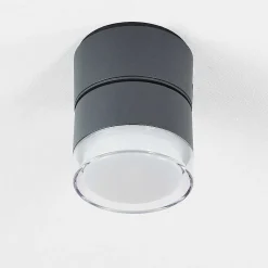 Plafonnier Exterieur Papagayos Led Anthracite, Blanc, 1 Lumiere, Changeur De Couleurs