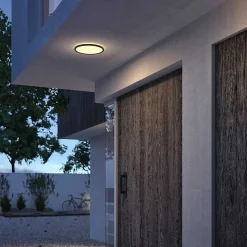 Plafonnier Exterieur Philips Superslim Led Noir, 1 Lumiere