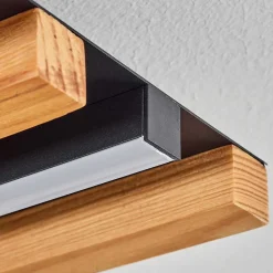 Plafonnier Favorina Led Ecru, Noir, 1 Lumiere, Telecommandes