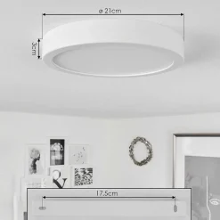Plafonnier Finsrud Led Blanc, 1 Lumiere