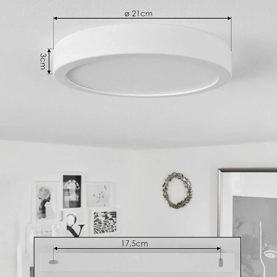 Plafonnier Finsrud Led Blanc, 1 Lumiere