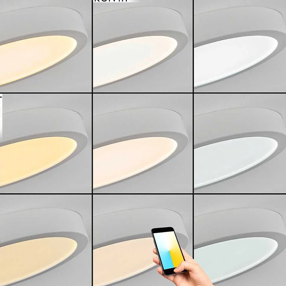 Plafonnier Finsrud Led Blanc, 1 Lumiere