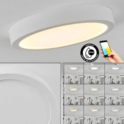 Plafonnier Finsrud Led Blanc, 1 Lumiere