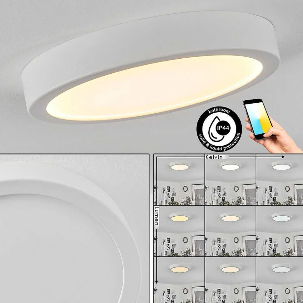 Plafonnier Finsrud Led Blanc, 1 Lumiere