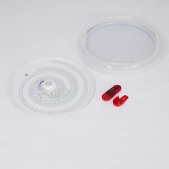 Plafonnier Gladstone Led Noir, Blanc, 1 Lumiere, Telecommandes