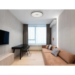 Plafonnier Globo Brienna Led Blanc, 1 Lumiere, Telecommandes