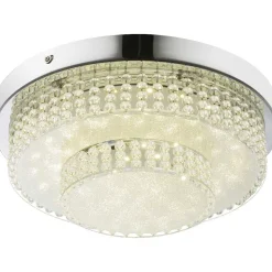 Plafonnier Globo Cake Led Chrome, 1 Lumiere