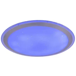 Plafonnier Globo Carry Led Blanc, 1 Lumiere, Telecommandes, Changeur De Couleurs