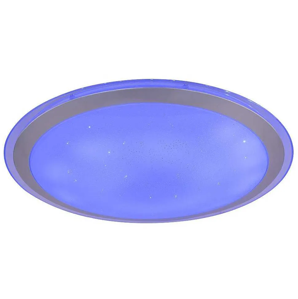 Plafonnier Globo Carry Led Blanc, 1 Lumiere, Telecommandes, Changeur De Couleurs