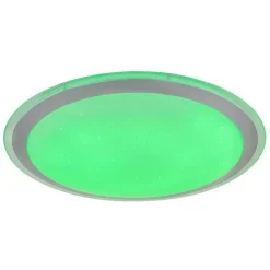 Plafonnier Globo Carry Led Blanc, 1 Lumiere, Telecommandes, Changeur De Couleurs