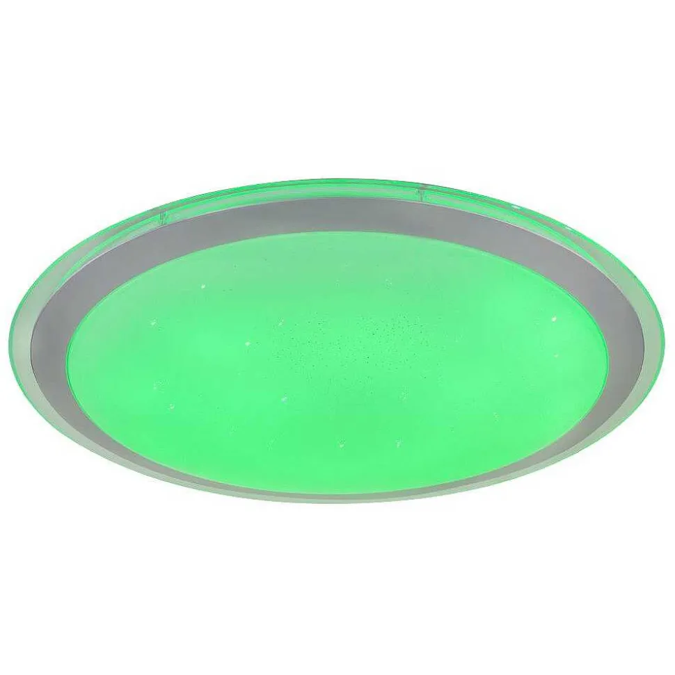 Plafonnier Globo Carry Led Blanc, 1 Lumiere, Telecommandes, Changeur De Couleurs