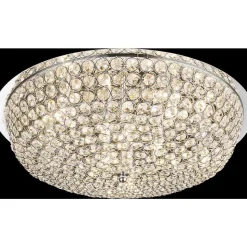 Plafonnier Globo Emilia Led Chrome, 8 Lumieres