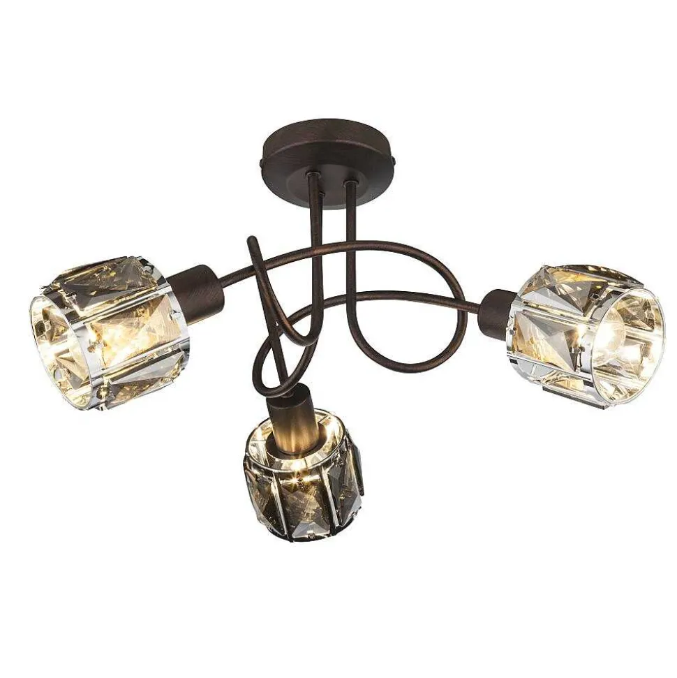 Plafonnier Globo Indiana Bronze, 3 Lumieres