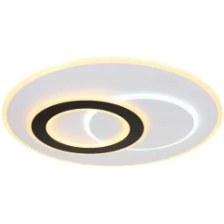 Plafonnier Globo Jacques Led Noir, Blanc, 1 Lumiere, Telecommandes