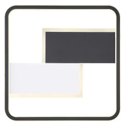 Plafonnier Globo Jenna Led Noir, Blanc, 1 Lumiere, Telecommandes