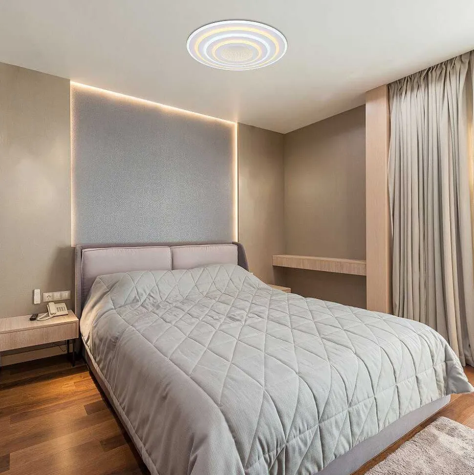 Plafonnier Globo Jocelyn Led Blanc, 1 Lumiere, Telecommandes