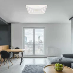 Plafonnier Globo Jocelyn Led Blanc, 1 Lumiere, Telecommandes