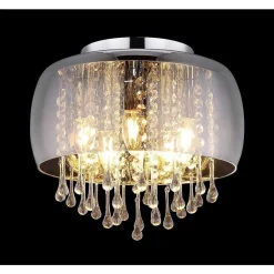 Plafonnier Globo Kalla Chrome, 5 Lumieres