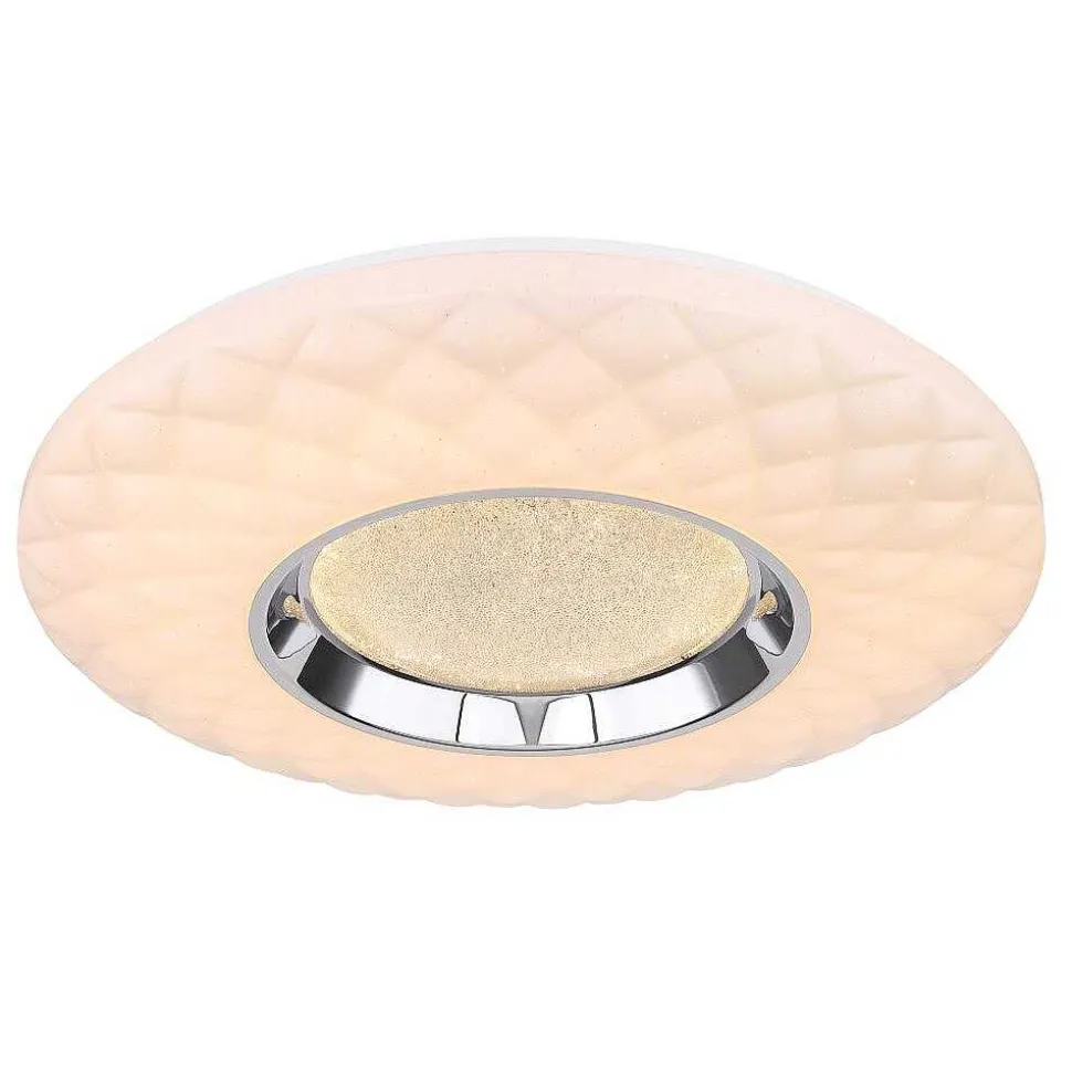 Plafonnier Globo Rita Led Blanc, 1 Lumiere, Telecommandes