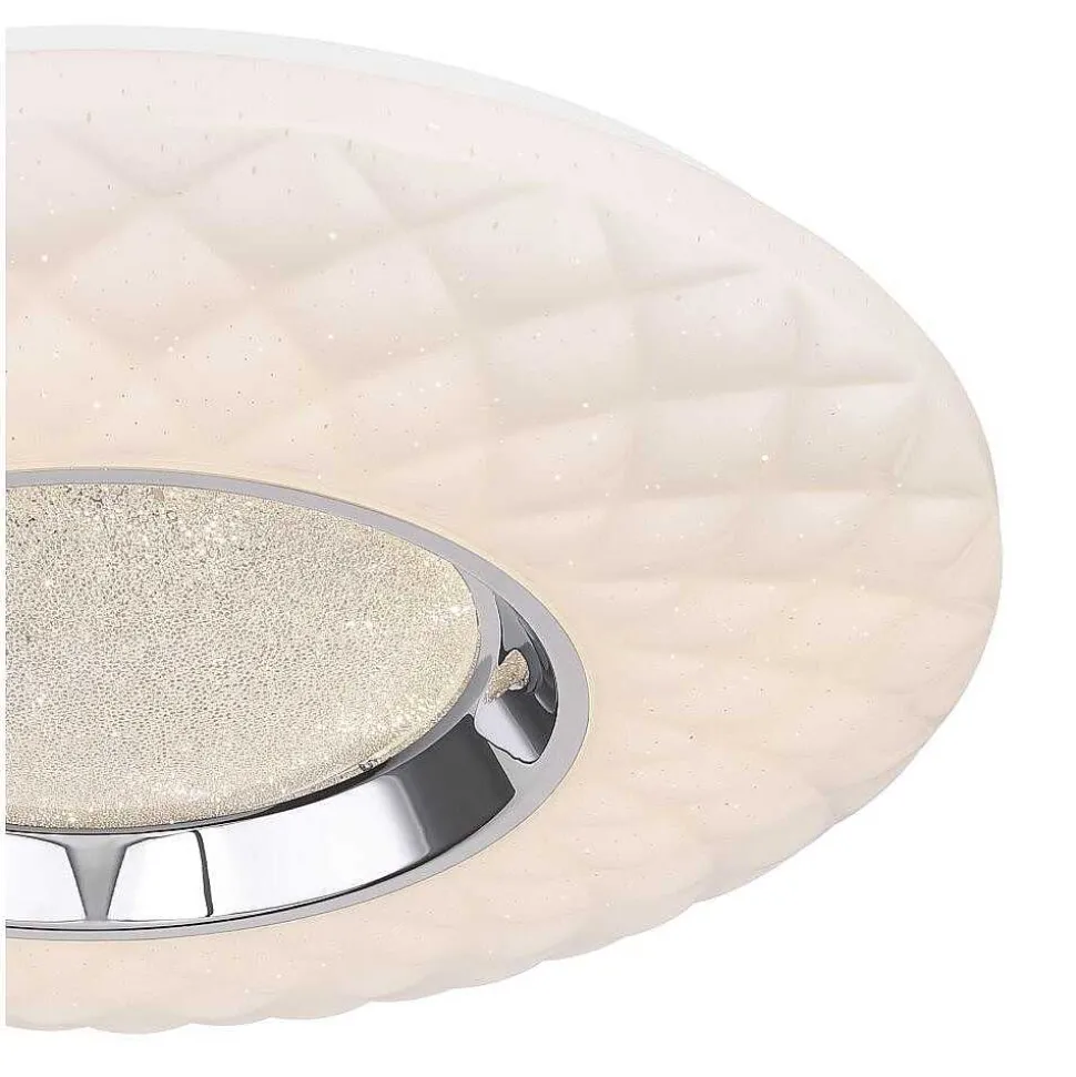 Plafonnier Globo Rita Led Blanc, 1 Lumiere, Telecommandes