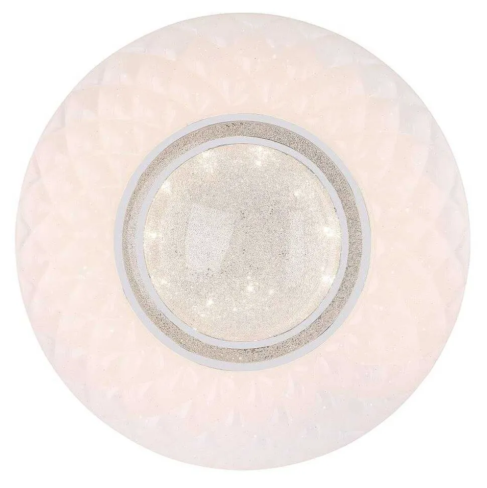 Plafonnier Globo Rita Led Blanc, 1 Lumiere, Telecommandes