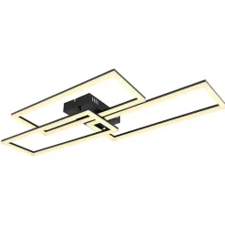 Plafonnier Globo Tiny Led Noir, 1 Lumiere, Telecommandes