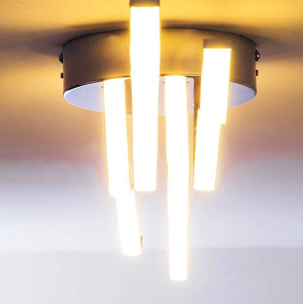 Plafonnier Globo Wave Led Chrome, 1 Lumiere