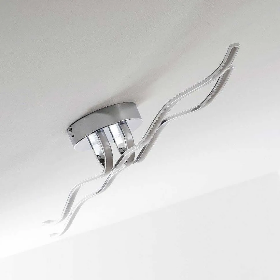 Plafonnier Globo Wave Led Chrome, 1 Lumiere