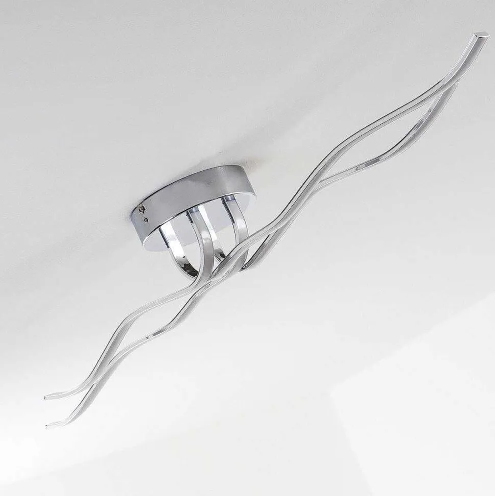 Plafonnier Globo Wave Led Chrome, 1 Lumiere
