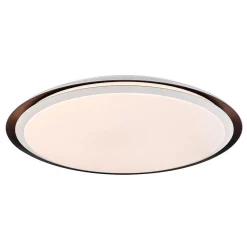 Plafonnier Globo Xaver Led Noir, Blanc, 2 Lumieres, Telecommandes, Changeur De Couleurs