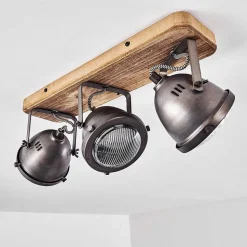 Plafonnier Glostrup Brun, Acier Inoxydable, 3 Lumieres