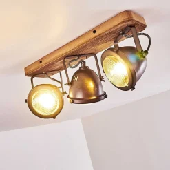 Plafonnier Glostrup Brun, Acier Inoxydable, 3 Lumieres