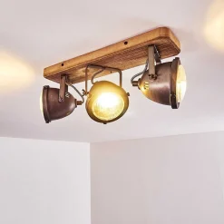 Plafonnier Glostrup Brun, Acier Inoxydable, 3 Lumieres