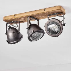 Plafonnier Glostrup Brun, Acier Inoxydable, 3 Lumieres