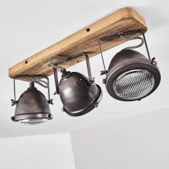 Plafonnier Glostrup Brun, Acier Inoxydable, 3 Lumieres