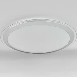 Plafonnier Gorgonta Led Blanc, 2 Lumieres, Telecommandes, Changeur De Couleurs