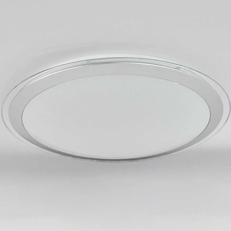 Plafonnier Gorgonta Led Blanc, 2 Lumieres, Telecommandes, Changeur De Couleurs