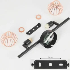 Plafonnier Gronhoj Noir, 2 Lumieres