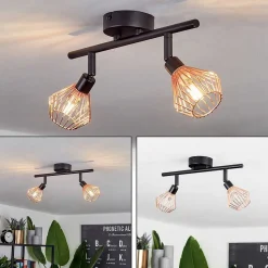 Plafonnier Gronhoj Noir, 2 Lumieres