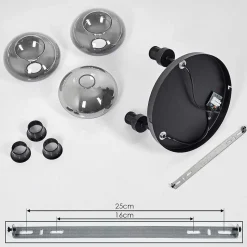 Plafonnier Haikala Noir, 3 Lumieres