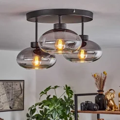 Plafonnier Haikala Noir, 3 Lumieres