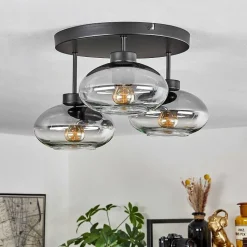 Plafonnier Haikala Noir, 3 Lumieres