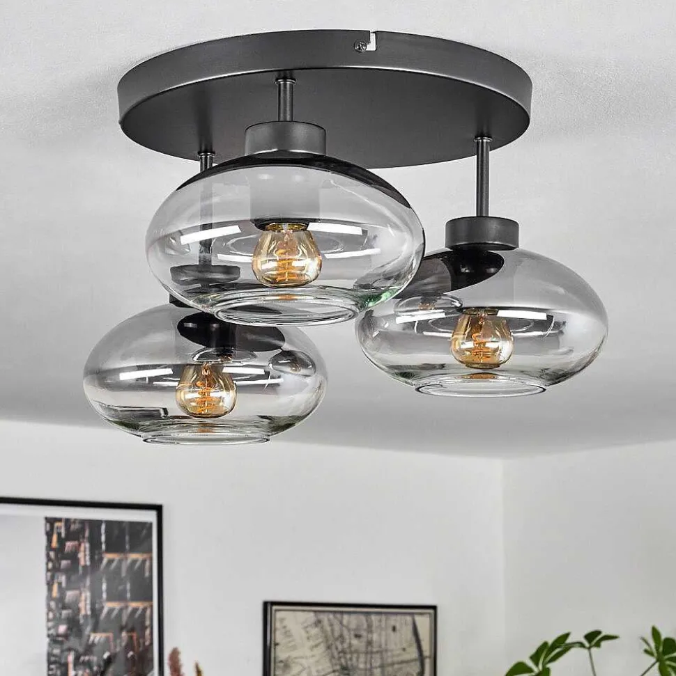 Plafonnier Haikala Noir, 3 Lumieres
