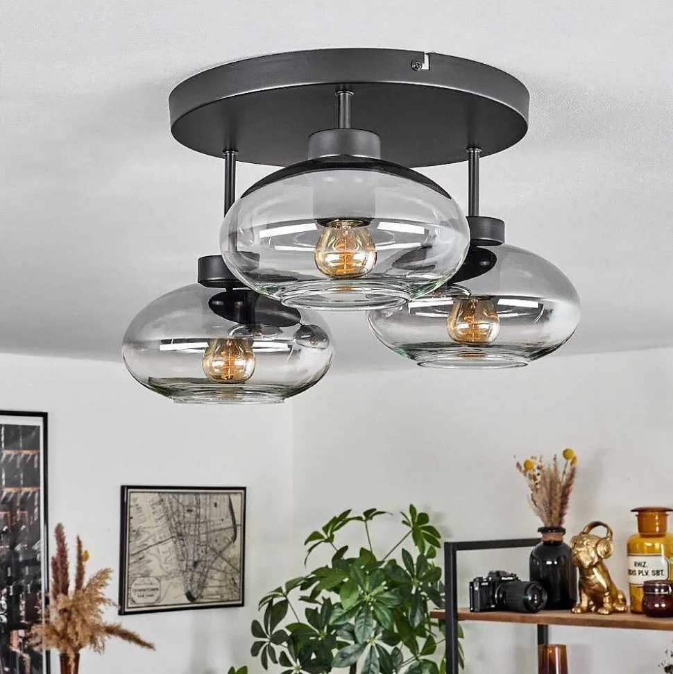Plafonnier Haikala Noir, 3 Lumieres